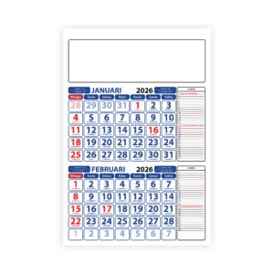 kalender 2026 2 bulanan