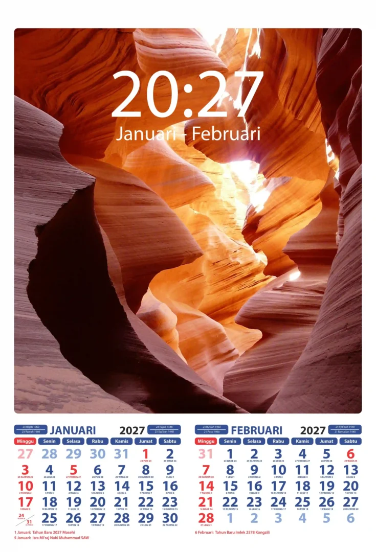 template kalender 2027