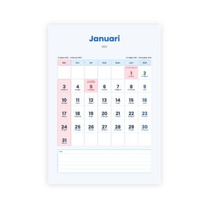 corporate blue kalender aesthetic 2027