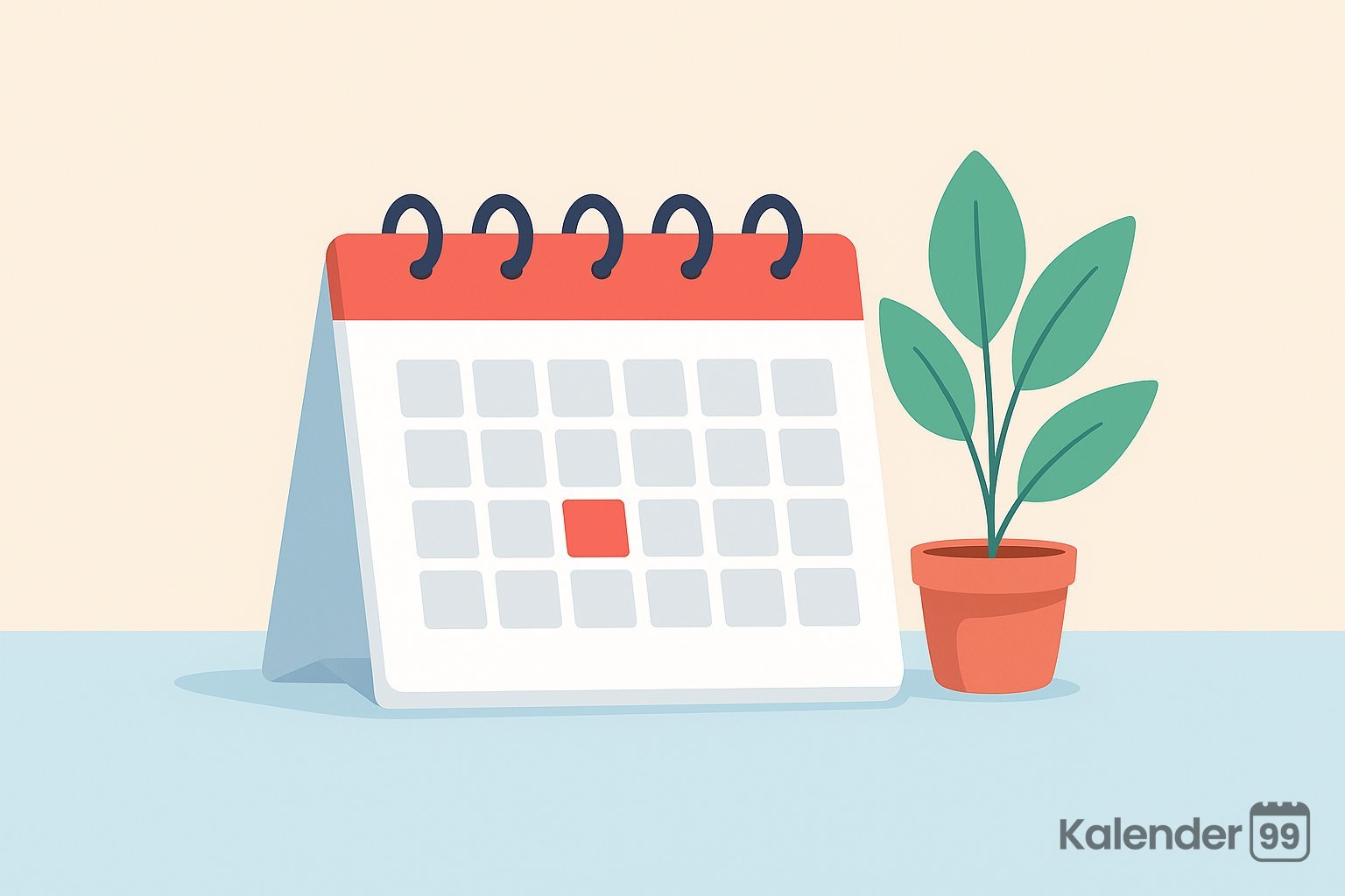 Ukuran Kalender Meja yang Paling Direkomendasikan